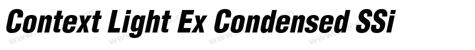 Context Light Ex Condensed SSi Normal字体转换